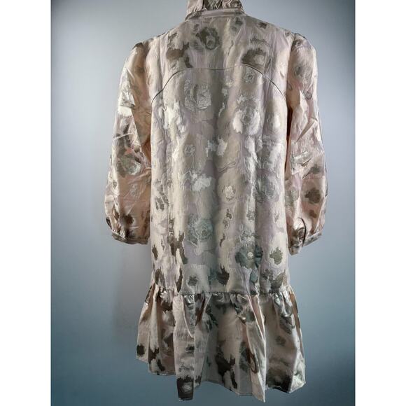 Tuckernuck Champagne Fil Coupe Palmerston Ruffle Collar Ivory Dress  Size XL - Picture 3 of 16